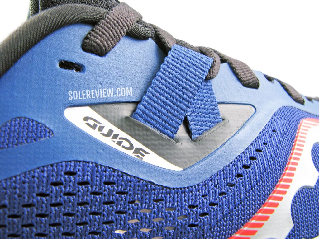 The lacing loop of the Saucony Guide 15.