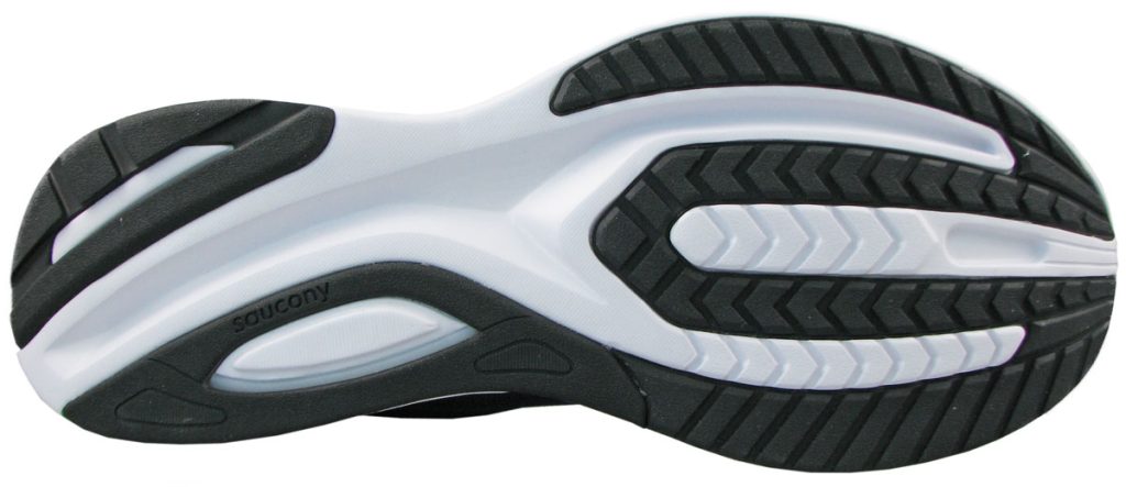 The outsole of the Saucony Guide 15.