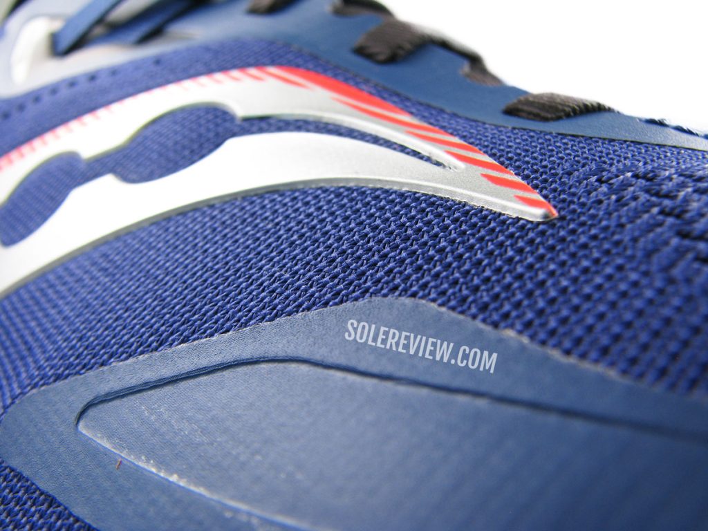 The fused overlays of the Saucony Guide 15.