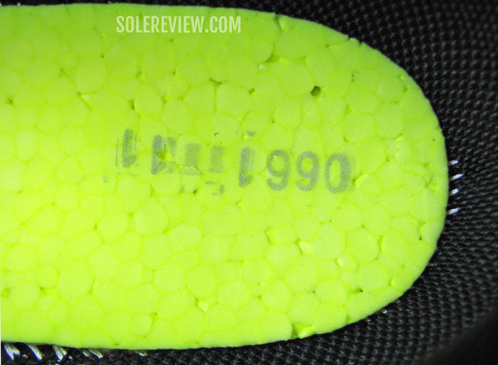 The Pwrrun+ topsole of the Saucony Kinvara 13.