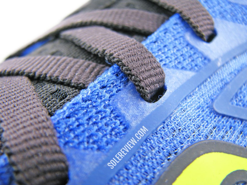 The reinforced upper of the Saucony Kinvara 13.