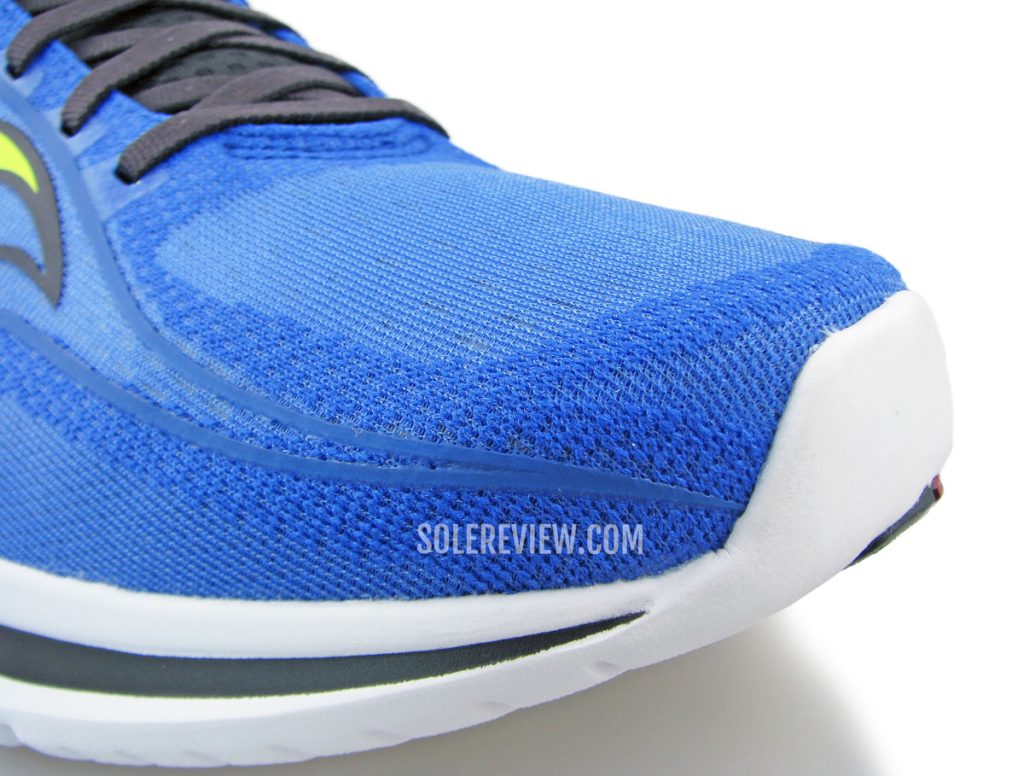 The toe box of the Saucony Kinvara 13.