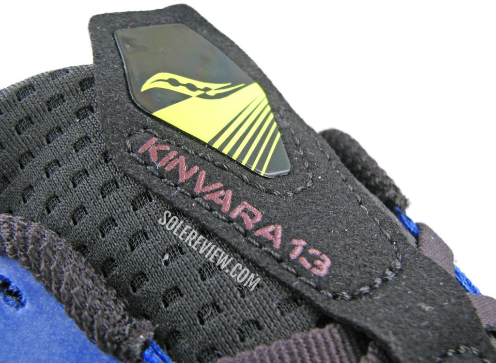 The tongue overlay of the Saucony Kinvara 13.