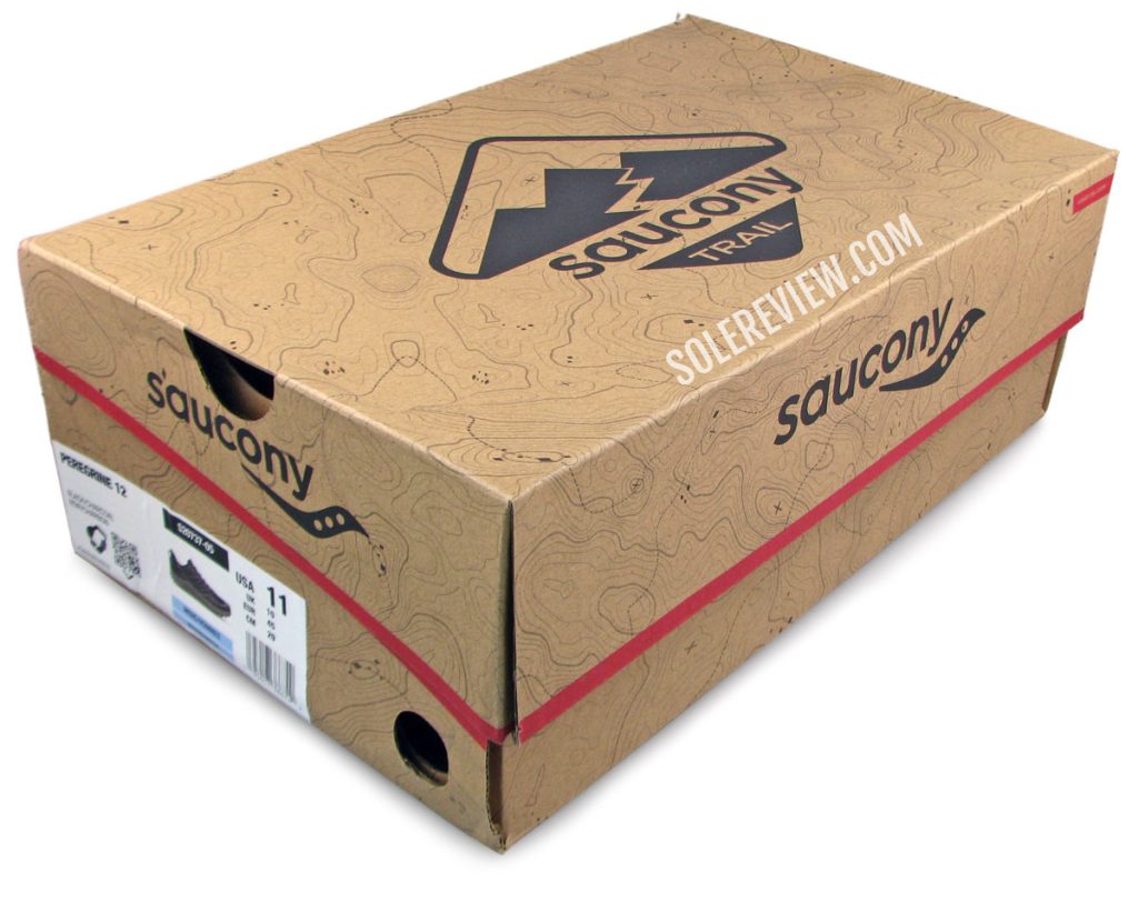 The outer box of the Saucony Peregrine 12.