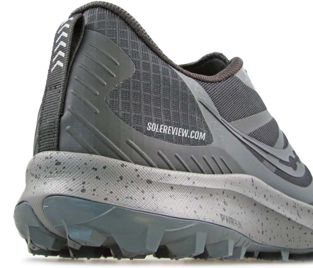 The rear view of the Saucony Peregrine 12.