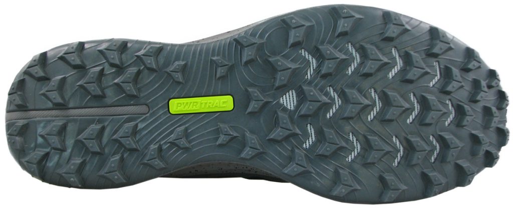 The outsole of the Saucony Peregrine 12.