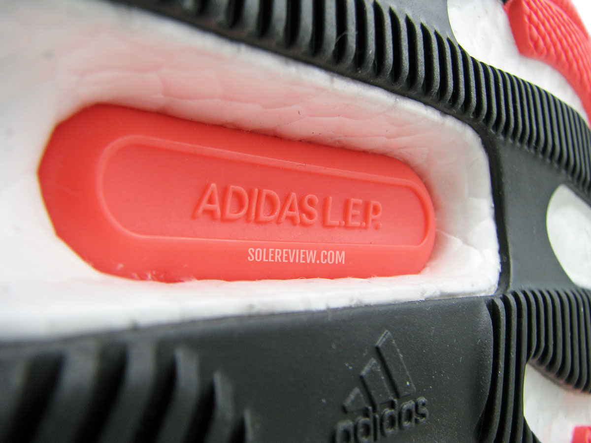 The LEP shank of the adidas Solarglide 5.