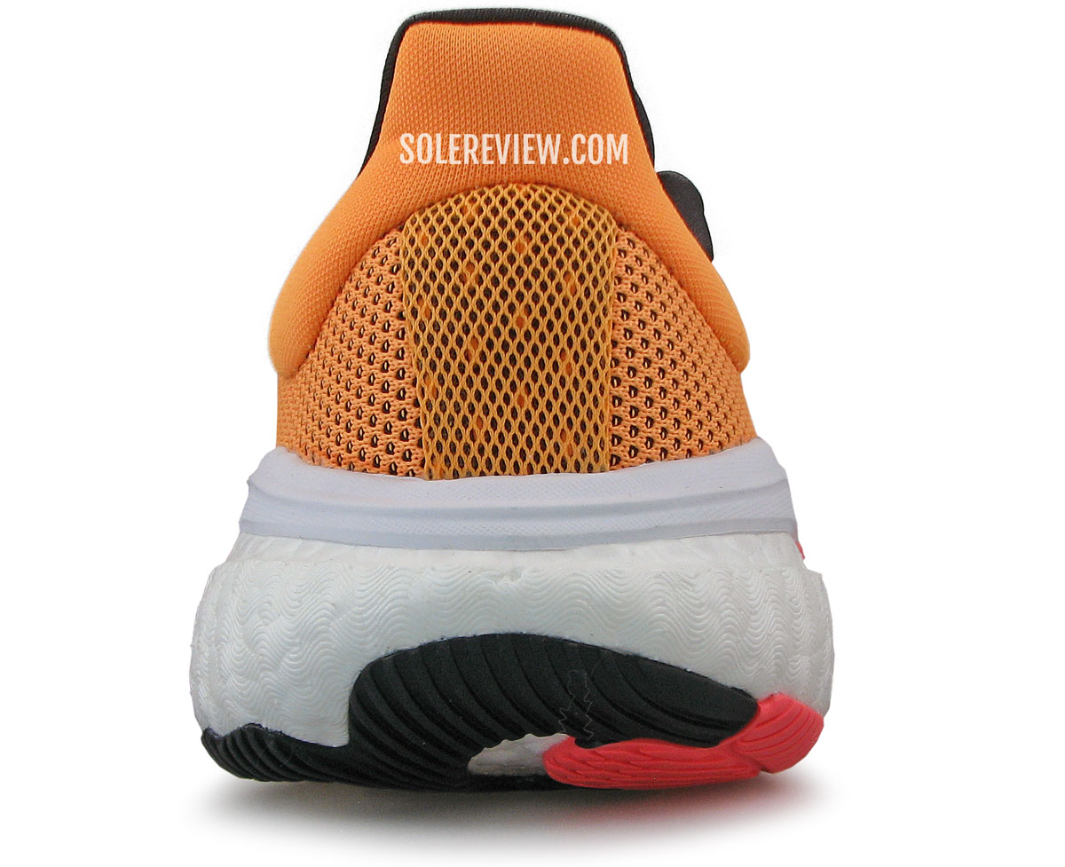 The heel view of the adidas Solarglide 5.