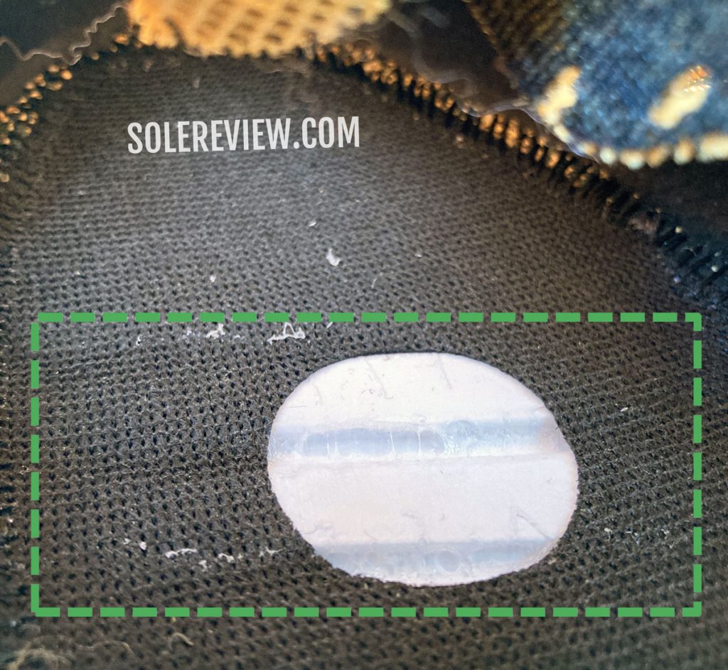 The internal flex grooves of the adidas Solarglide 5.