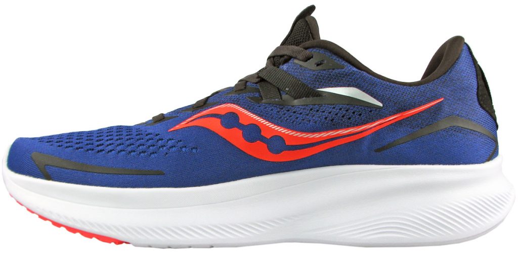 The side profile of the Saucony Ride 15.