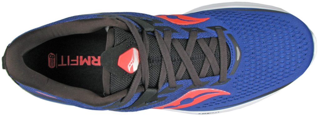 The top view of the Saucony Ride 15.