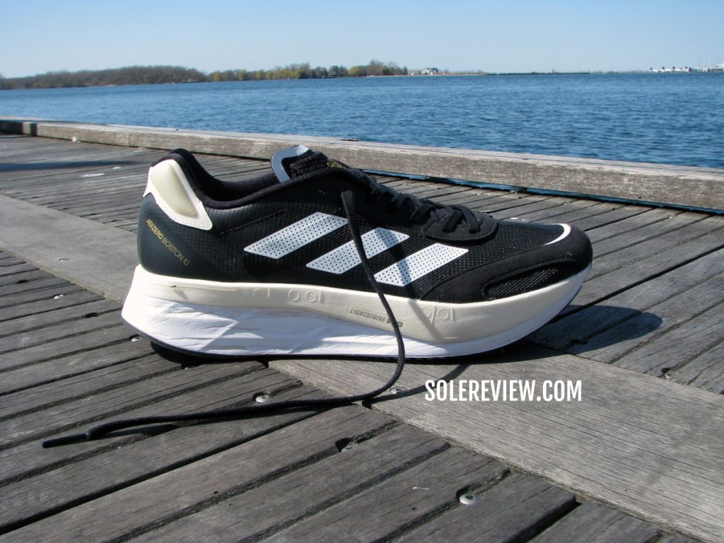 The adidas Boston 10 on the boardwalk.