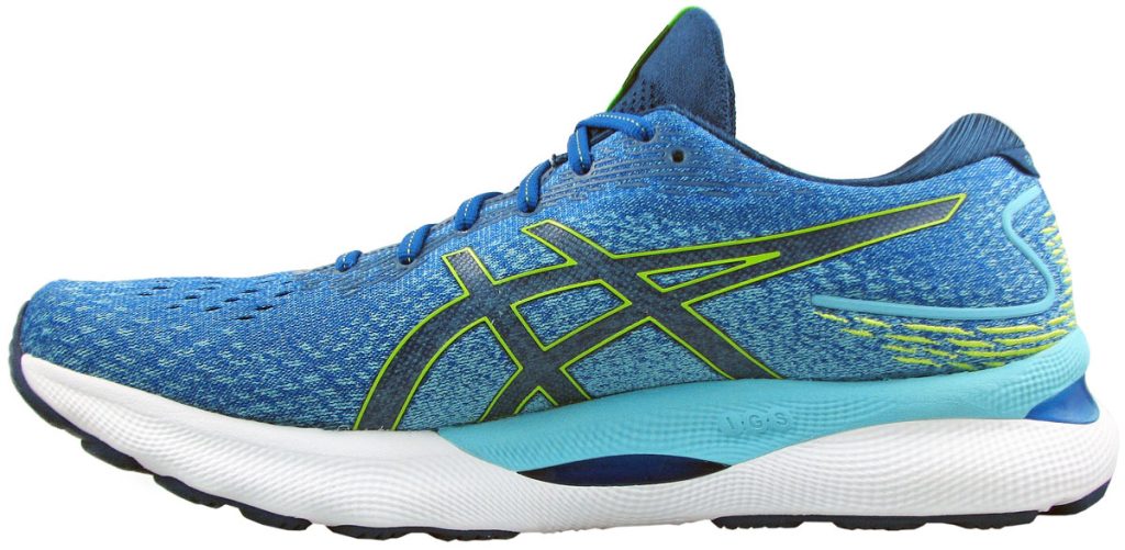 The side view of the Asics Gel Nimbus 24.