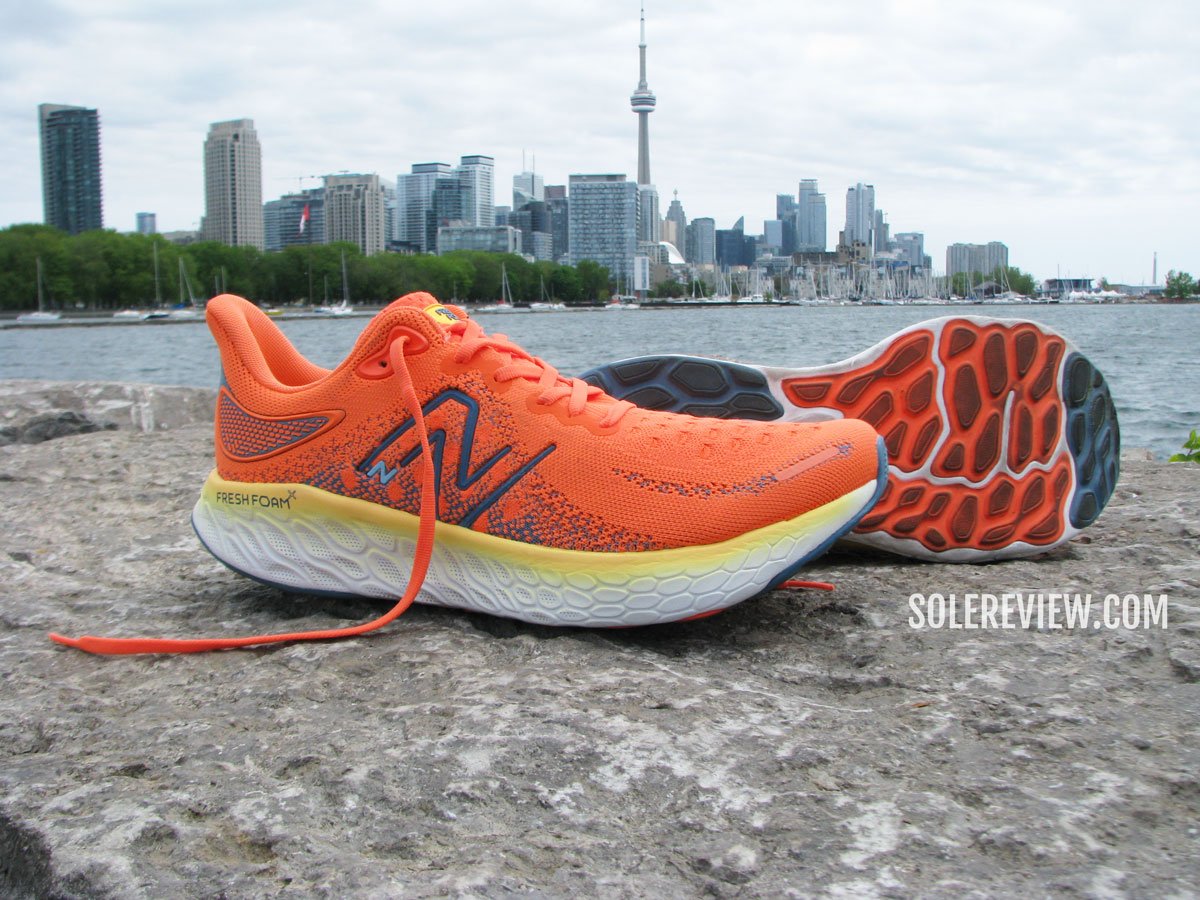 The New Balance Fresh Foam 1080 V12 on the waterfront.