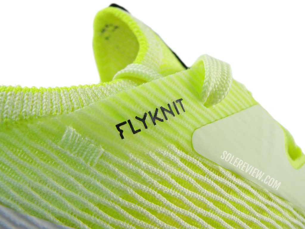 The Flyknit upper of the Nike Zoom Fly 4.