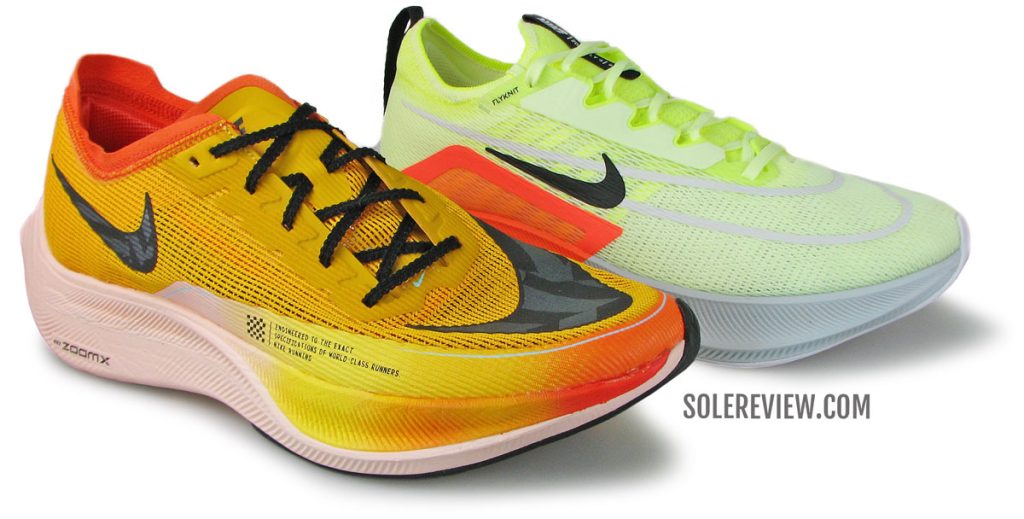 The Nike Zoom Fly 4 versus Nike Vaporfly Next% V2.