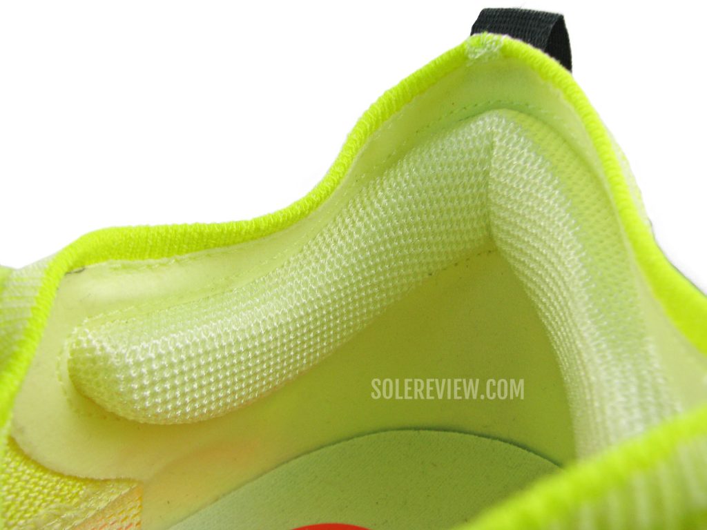 The heel collar pods of the Nike Zoom Fly 4.