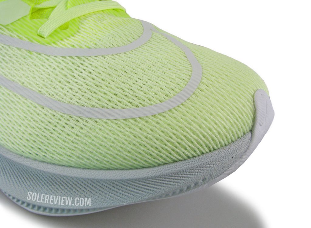 The toe box of the Nike Zoom Fly 4.