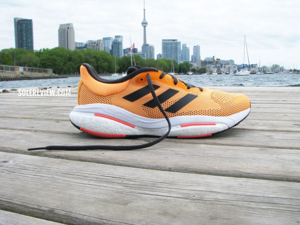 The adidas Solarglide 5 on the waterfront.