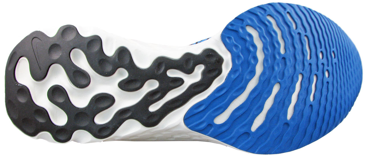 The rubber outsole of the Nike React Infinity Run 3 Flyknit.
