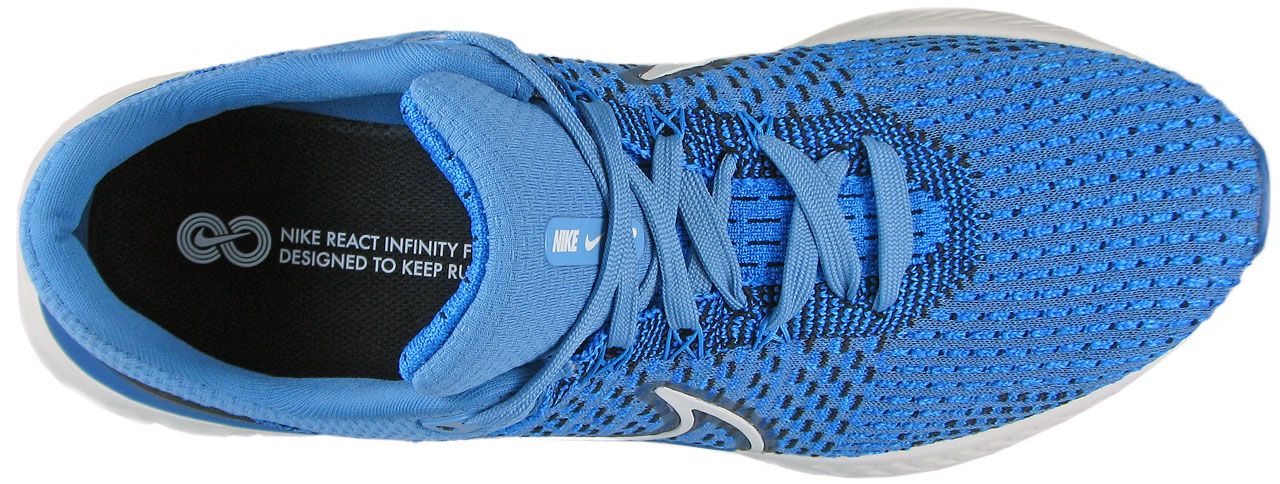 The top view of the Nike React Infinity Run 3 Flyknit.