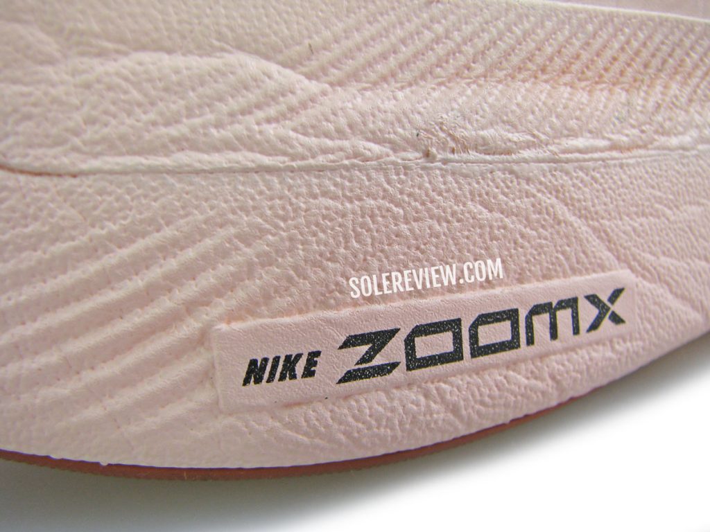 The ZoomX midsole of the Nike Vaporfly Next% 2.