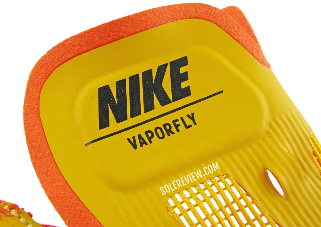 The tongue padding of the Nike Vaporfly Next% 2.