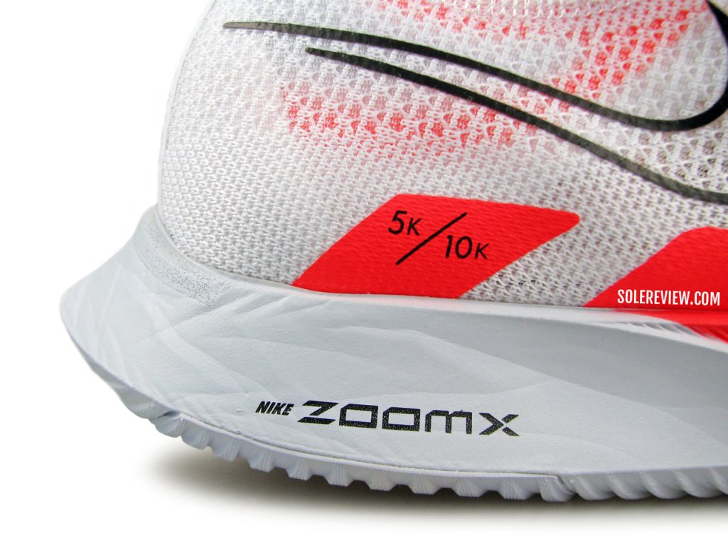The heel bevel of the Nike ZoomX_Streakfly