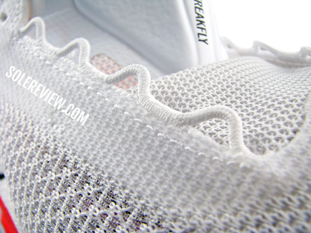 The lacing loops of the Nike ZoomX Streakfly.
