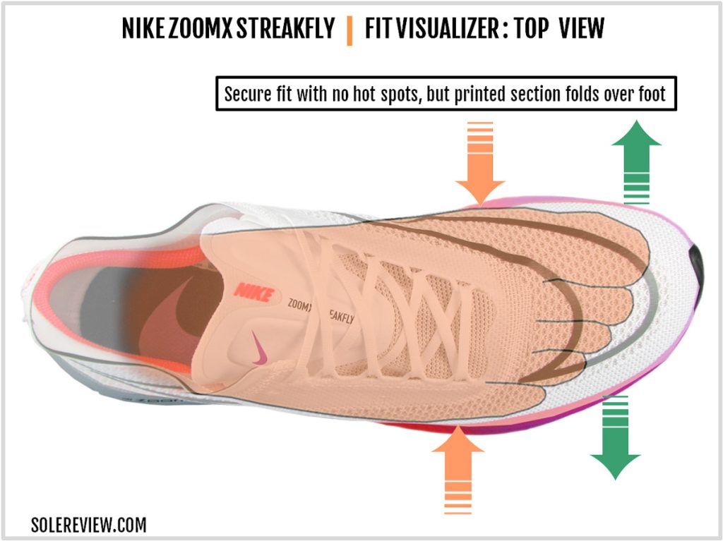 The upper fit of the Nike ZoomX Streakfly.