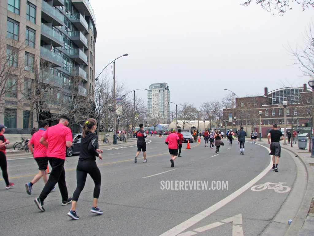 Runners in a 5K road race.