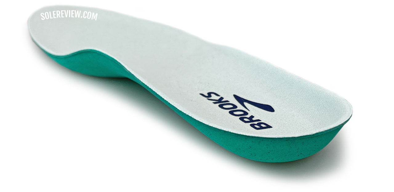 The removable footbed of the Brooks Glycerin 20.