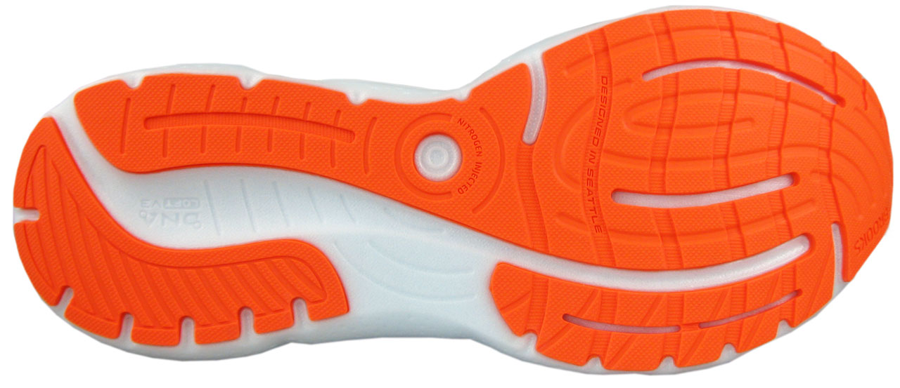 The rubber outsole of the Brooks Glycerin 20.
