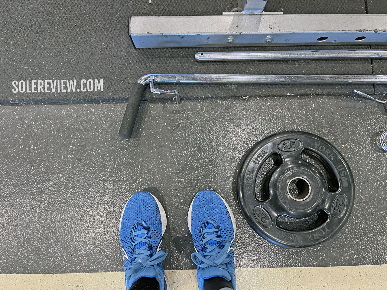 The Nike React Infinity 3 inside a gym.