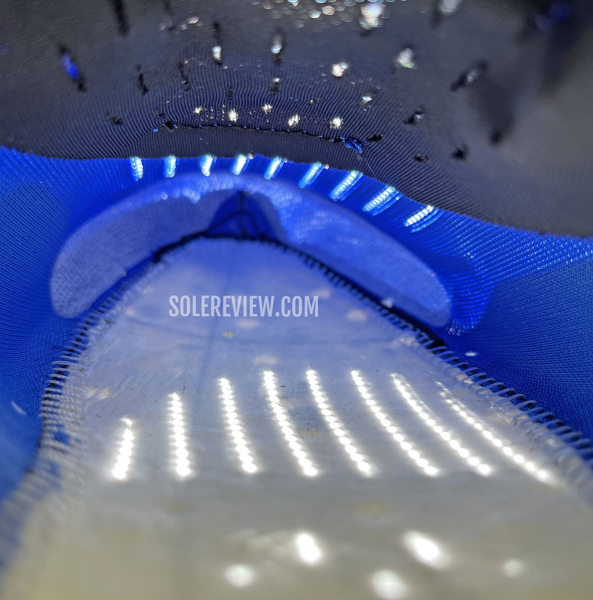The breathable interior of the Saucony Tempus.