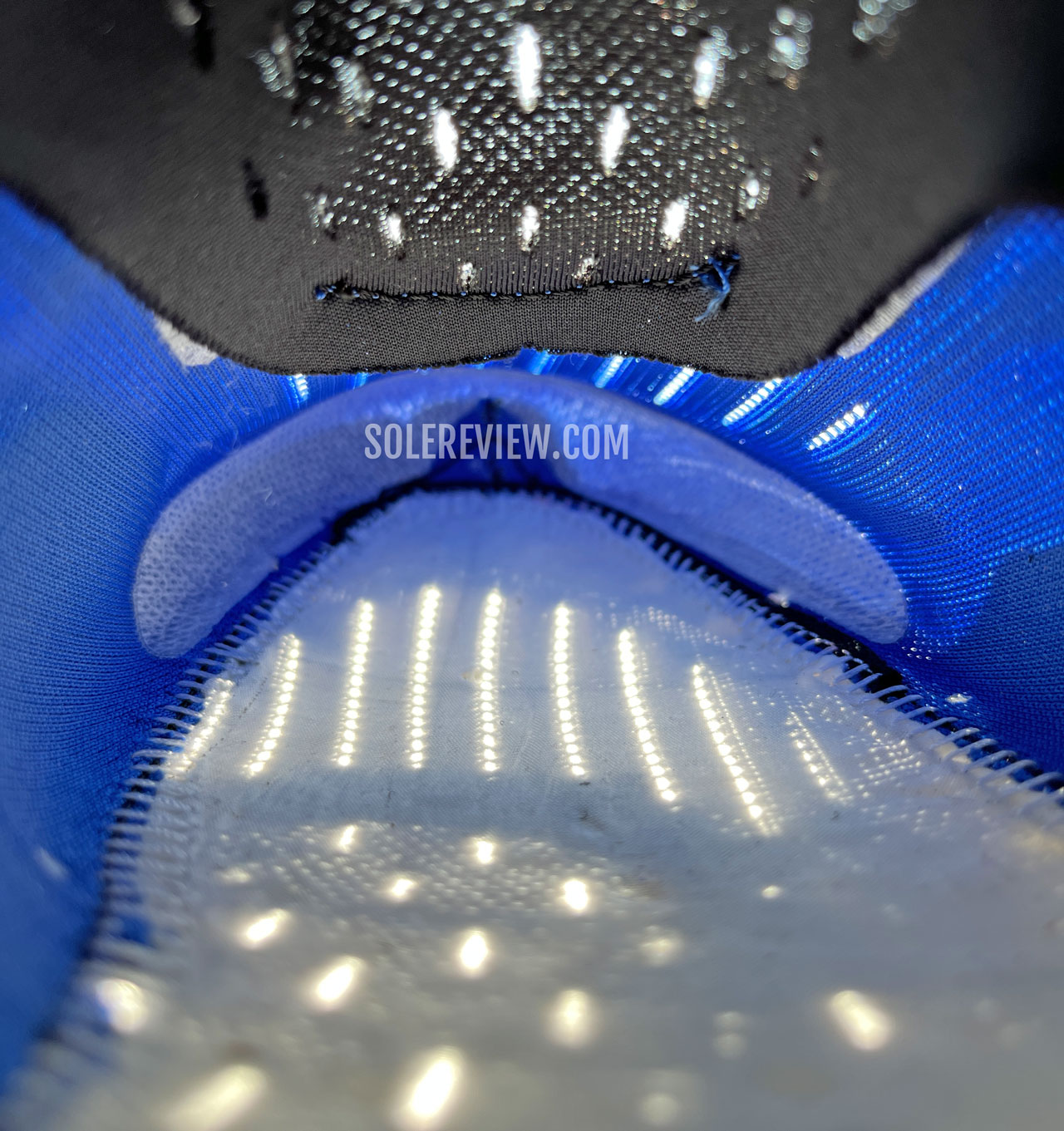 The breathable interiors of the Saucony Tempus.