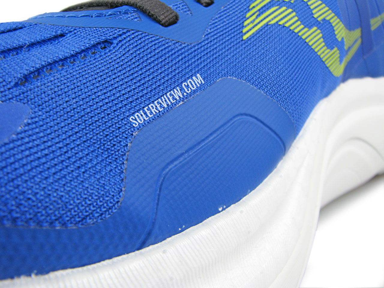 The forefoot overlay of the Saucony Tempus.
