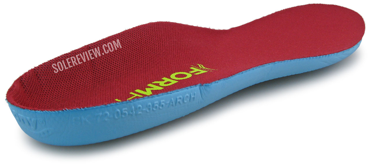 The removable insole of the Saucony Tempus.