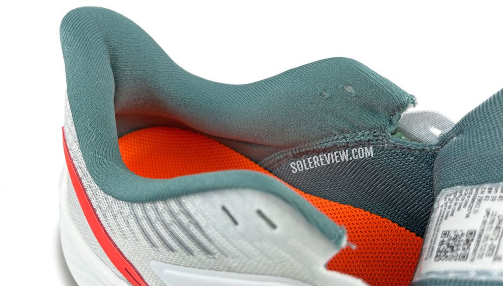 The heel collar of the Nike Pegasus 39.