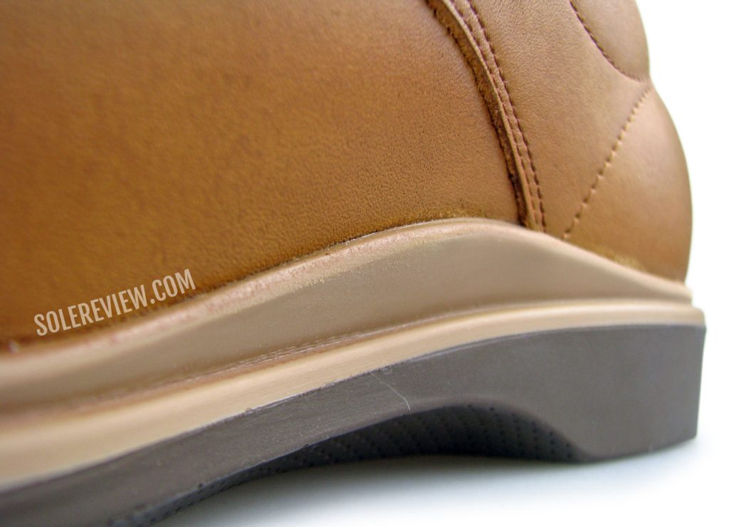 The arch support of the Amberjack Original dress shoe.