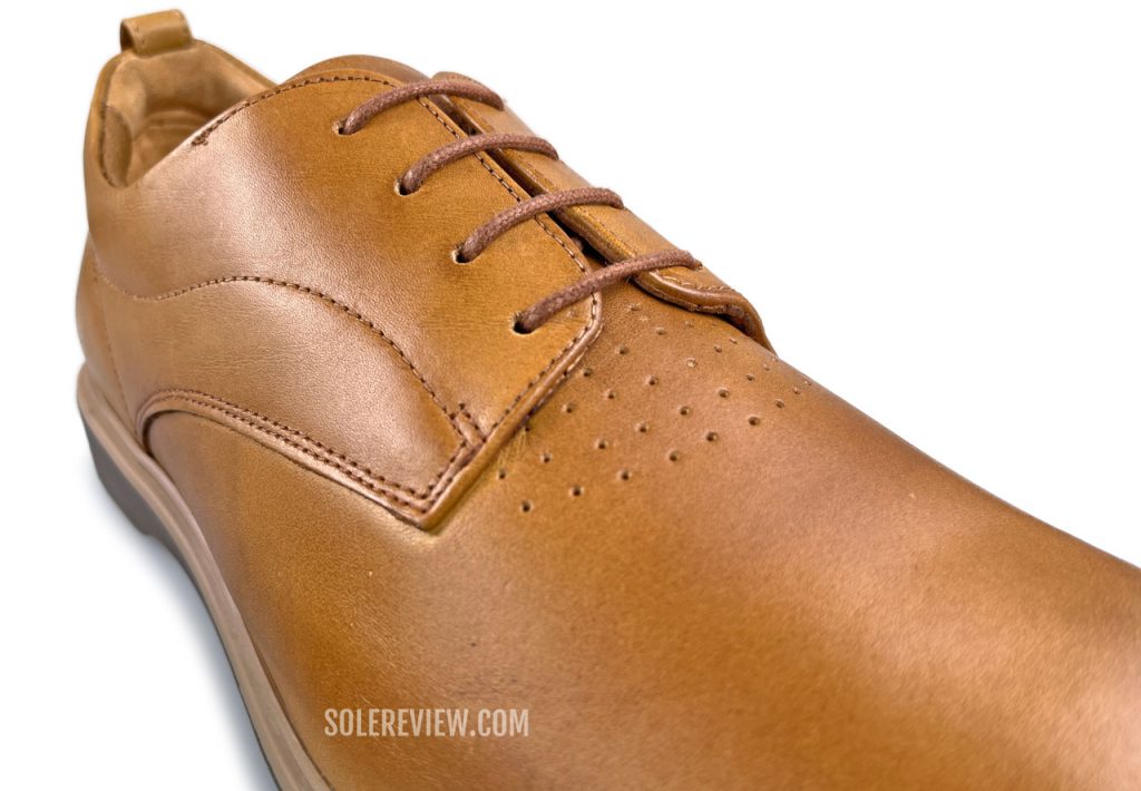 The toe box of the Amberjack Original dress shoe.