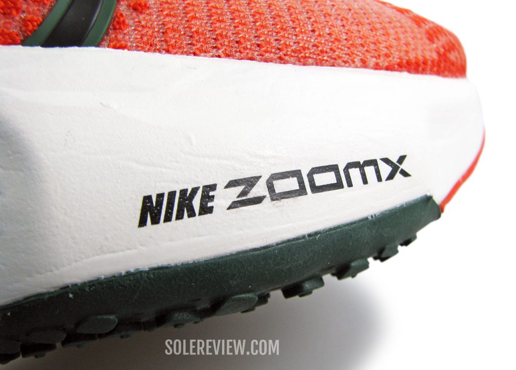 The ZoomX midsole of the Nike ZoomX Invincible Run Flyknit 2.