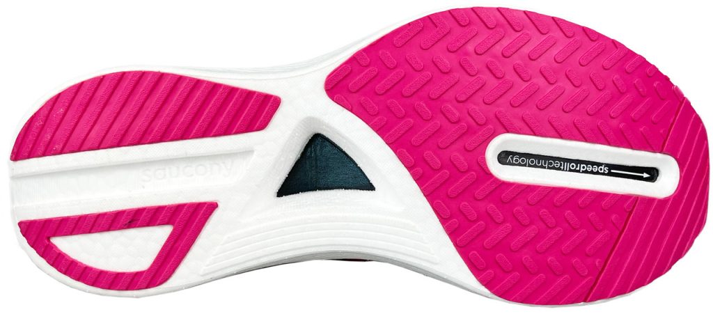 The outsole of the Saucony Endorphin Pro 3.