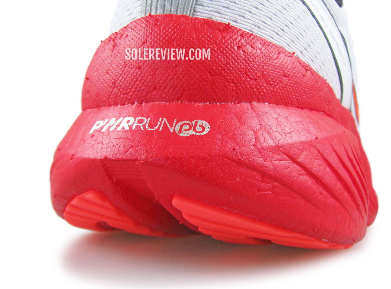 The beveled heel of the Saucony Endorphin Speed 3.