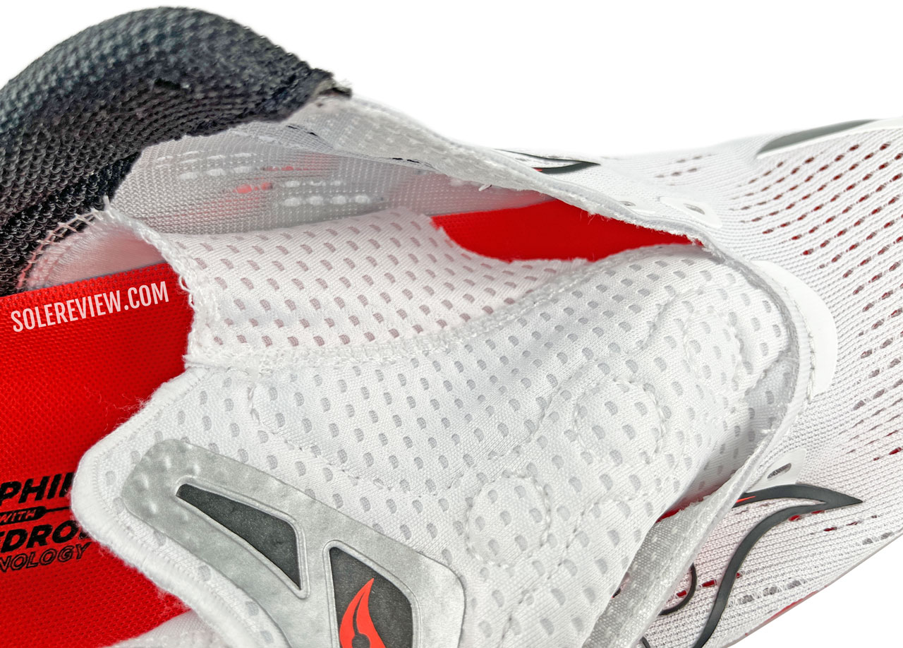 The inner gusset of the Saucony Endorphin Speed 3.
