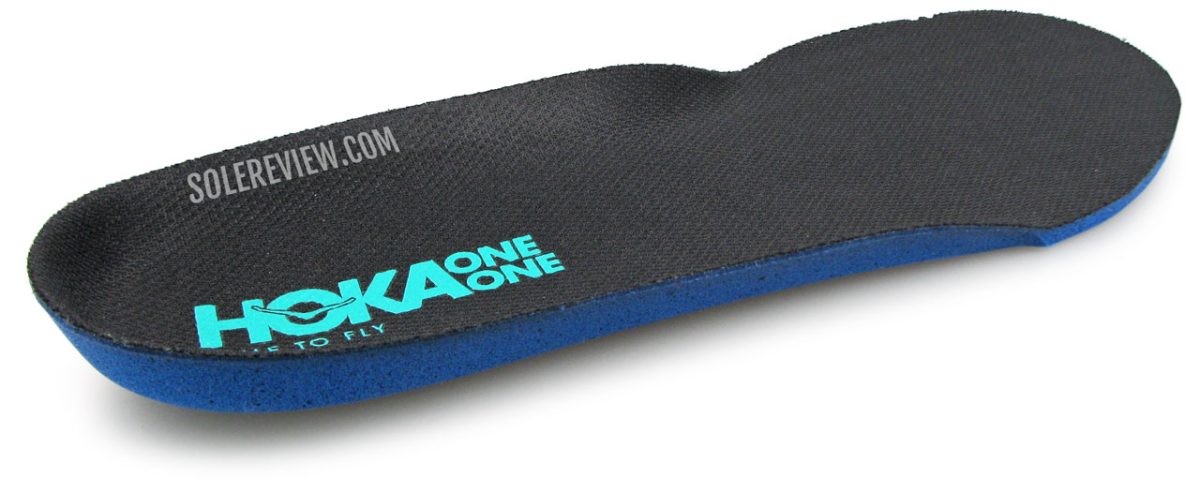 The removable insole of the Hoka Bondi 7.