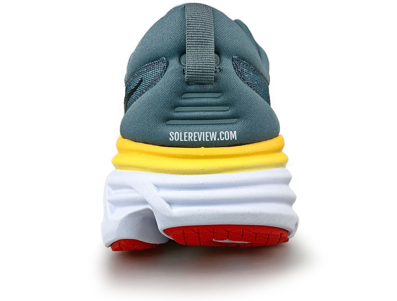 The heel view of the Hoka Bondi 8.