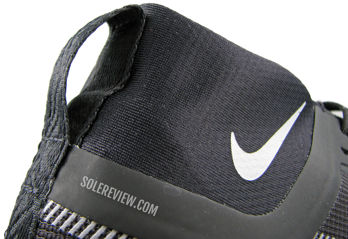 The heel gaiter of the Nike Pegasus Trail 4 Gore-Tex.