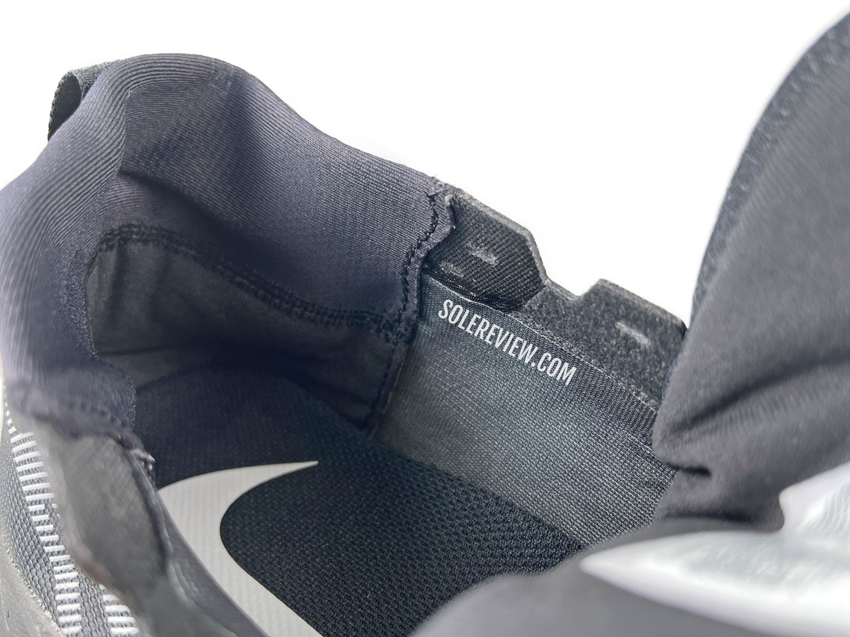 The heel collar of the Nike Pegasus Trail 4 Gore-Tex.