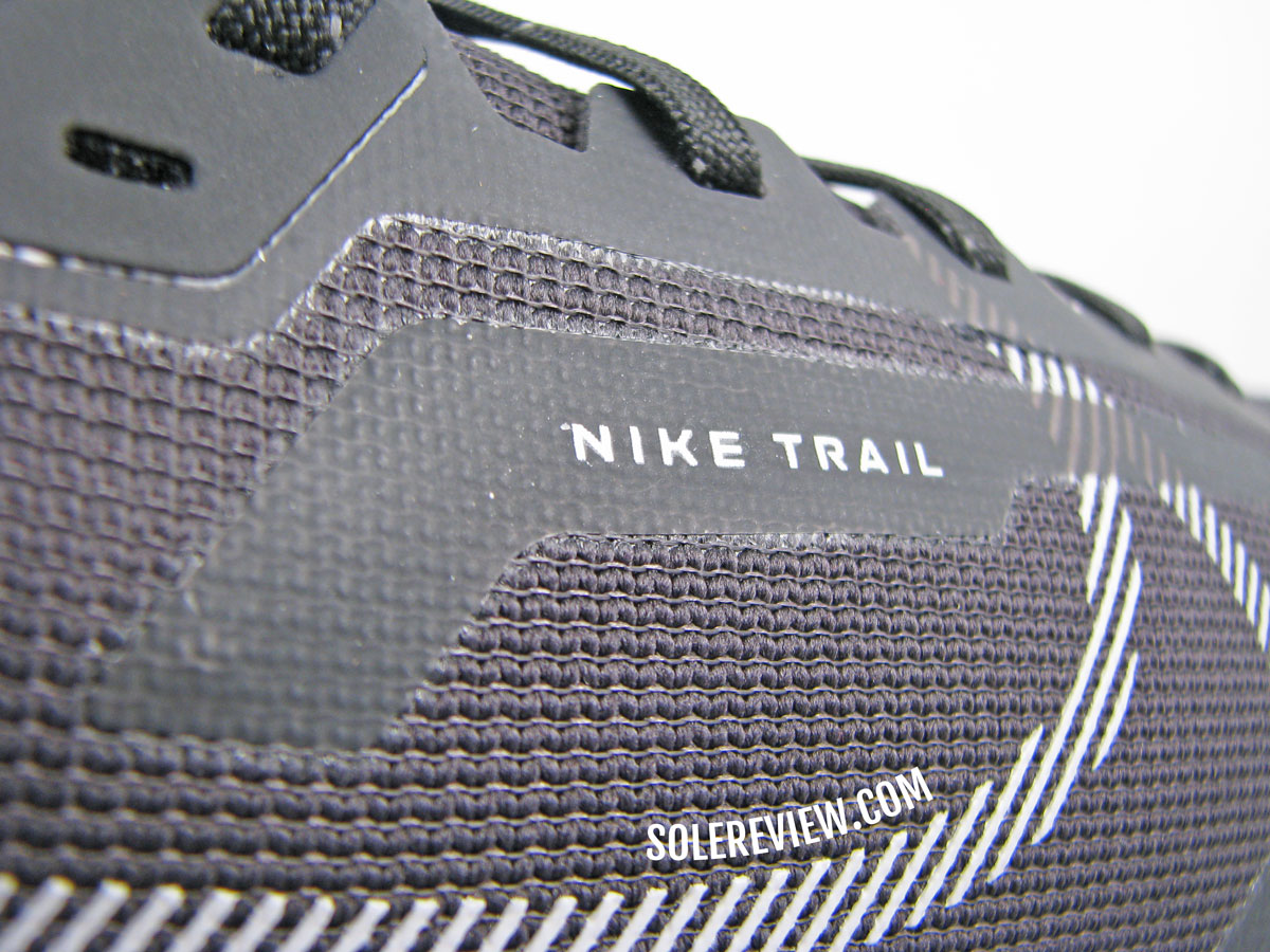 The protective layers on the Nike Pegasus Trail 4 Gore-Tex.